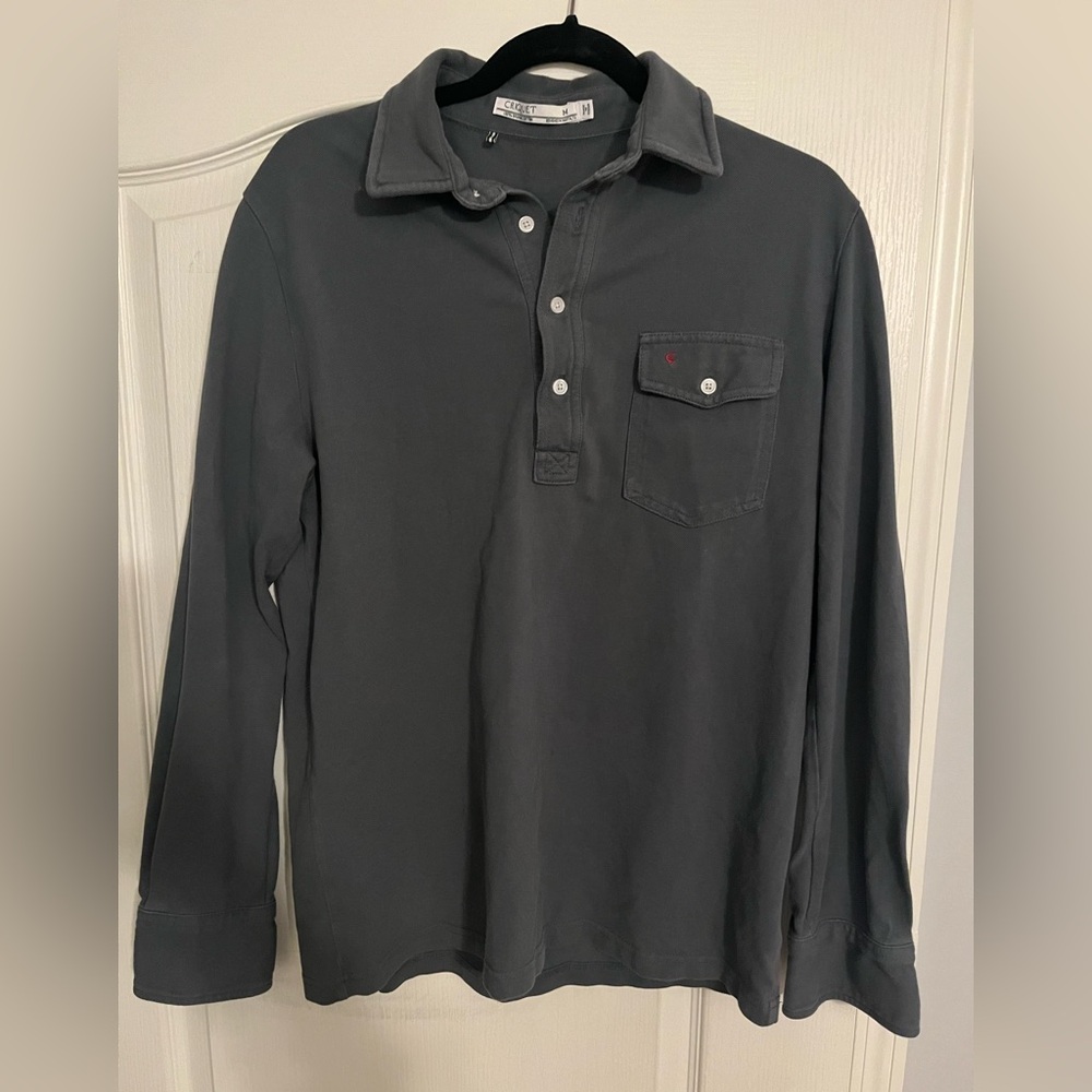 Criquet Men's Charcoal Button Down Shirt